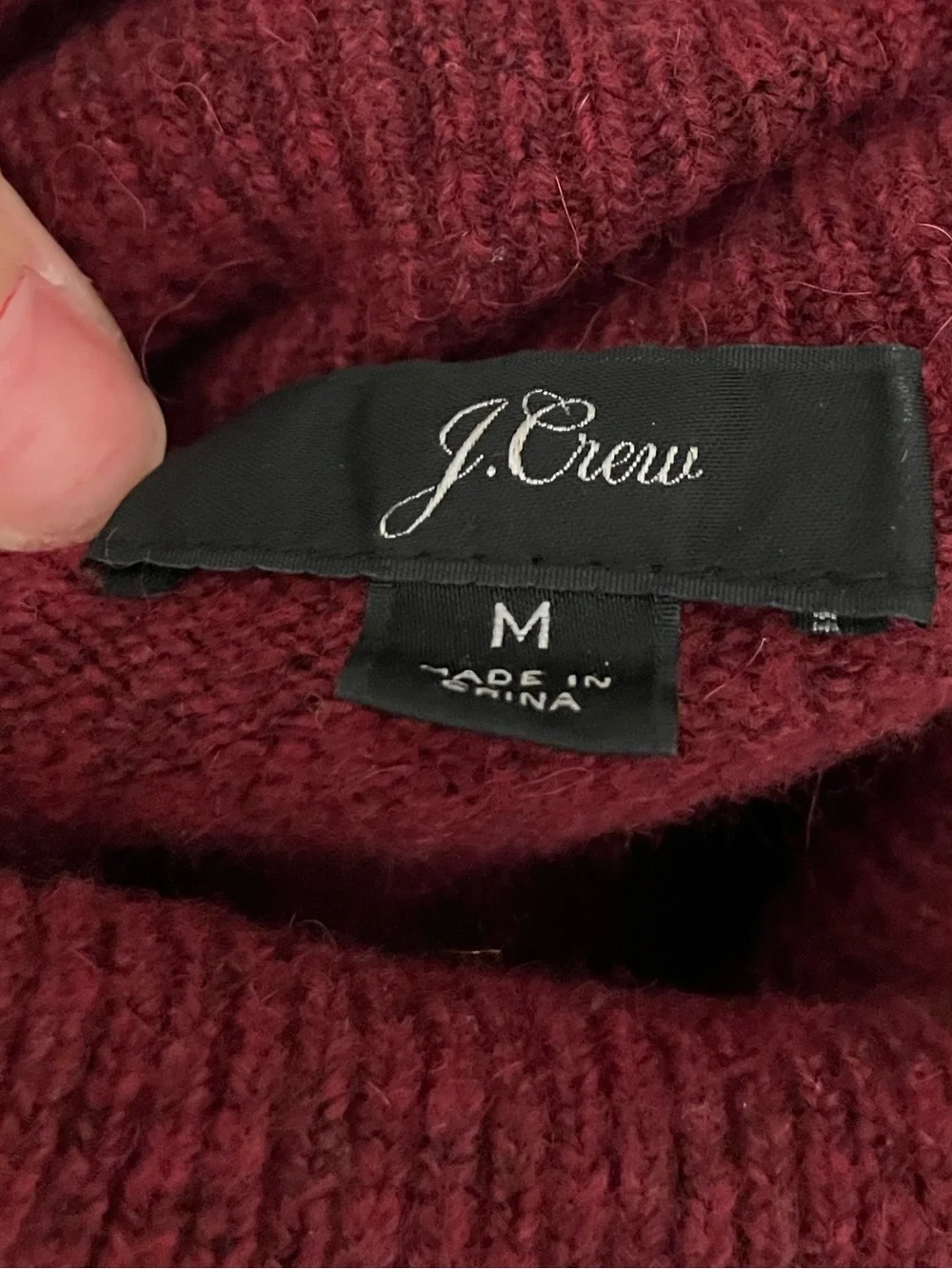 J. Crew Maroon Merino Wool Alpaca blend Turtleneck Sweater